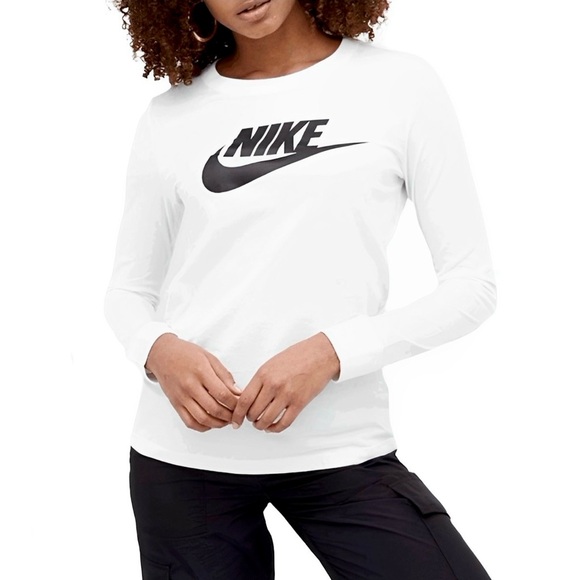 Nike Sportswear Women's Long Sleeve Shirt with Side Slit - Picture 2 of 5
